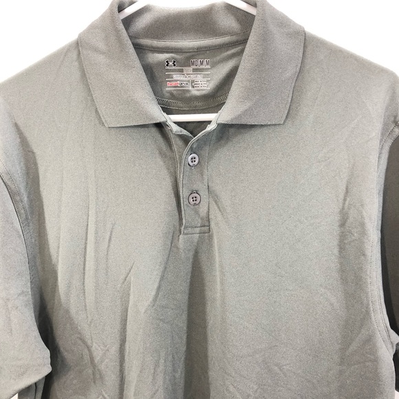 Under Armour Men’s Polo Shirt Gray S/S Size M - Picture 2 of 6